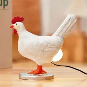 Hönsägg Lampa Rolig hönslampa med ägg i baken LED hönsnattljus med USB Harmlös bordsdekoration Födelsedags- och julklapp