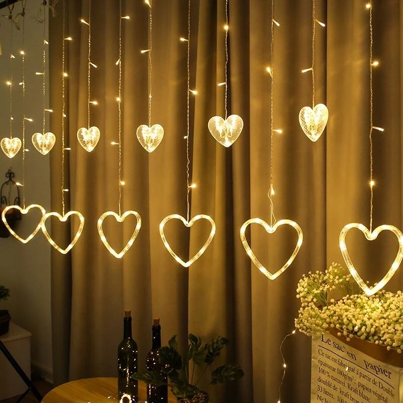 LED-ljusslinga Kärleksgardinljus Bekännelseförslag Valentins dag Bröllopsfestdekoration Lantern Varm vit IP44 Vattentät LED-ljusslinga Kärleksgardinljus Bekännelseförslag Valentins dag Bröllopsfestdekoration Lantern Varm vit IP44 Vattentät