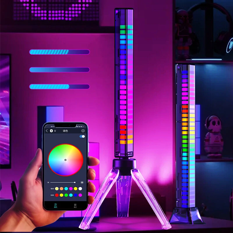 RGB ljusstång Music Sync Pickup Rhythm lampa APP-kontroll Röstaktiverad Atmosfärsljusstång för bilar Gaming Room RGB ljusstång Music Sync Pickup Rhythm lampa APP-kontroll Röstaktiverad Atmosfärsljusstång för bilar Gaming Room