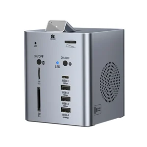 ULT 13 i 1 Vertikalt Dockningsställ med PD100W DC18W, TF & SD3.0, 10Gbps USB-C USB-A, Kamera, Bluetooth-kompatibel 6.0 H