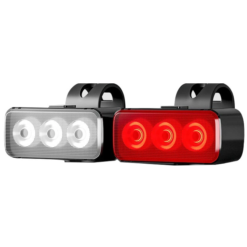 BIKIGHT bredvinkel cykellysetset 3 LED anti-återbländande USB uppladdningsbart säkerhet vattentät snabb laddning cykling BIKIGHT bredvinkel cykellysetset 3 LED anti-återbländande USB uppladdningsbart säkerhet vattentät snabb laddning cykling