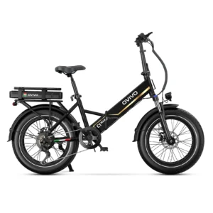 [EU DIRECT] OVIVO C1 MAX Elcykel 48V 10,4Ah+13Ah Dubbla Batterier 250W Motor Toppfart 25KM/H 20*4,0 tum däck 140KM Max K