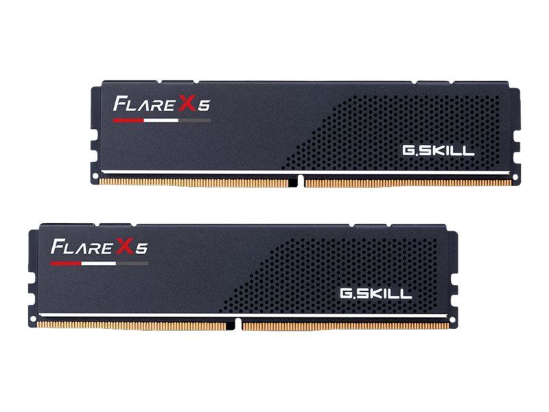 G.Skill Flare X5 - DDR5 - sats - 32 GB: 2 x 16 GB - DIMM 288-pin låg - 6000 MT/s / PC5-48000 - CL28 - 1.4 V - ej buffrad - icke ECC - mattsvart G.Skill Flare X5 - DDR5 - sats - 32 GB: 2 x 16 GB - DIMM 288-pin låg - 6000 MT/s / PC5-48000 - CL28 - 1.4 V - ej buffrad - icke ECC - mattsvart