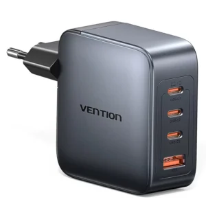 [GaN Tech] Vention TZ-FET-EU 100W 4-Port USB PD-laddare USB-A+3USB-C Snabbladdning Väggladdare Adapter EU Kontakt för iP