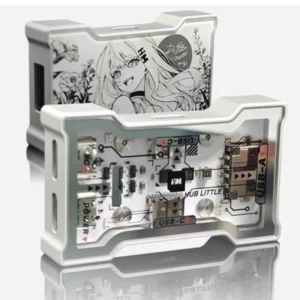 HUB LITTLE USB-C Gaming Hub 5-Port Multiport Adapter med RGB-belysning Transparent CNC-aluminiumram Glasstillbehör