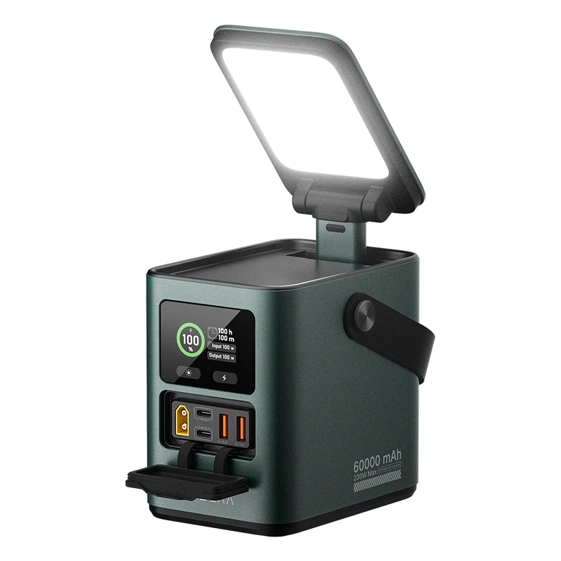 KUULAA 230W 222Wh 60000mAh Power Bank med justerbart LED-ljus extern batteristation med 3 ingångar och 4 utgångar snabbl KUULAA 230W 222Wh 60000mAh Power Bank med justerbart LED-ljus extern batteristation med 3 ingångar och 4 utgångar snabbl