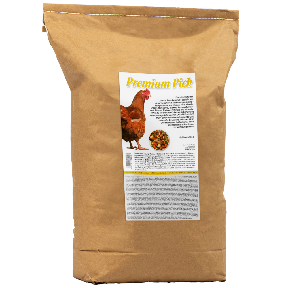 Mucki Premium Pick hönsfoder - Ekonomipack: 2 x 15 kg Mucki Premium Pick hönsfoder - Ekonomipack: 2 x 15 kg