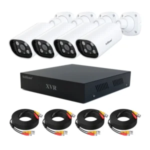 SriHome NVS007-AHD006 4CH coaxial XVR DVR säkerhetkamerasystem 2MP utomhus nattsyn rörelse IP66 vattentät fjärrövervakni