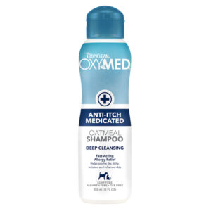 TropiClean OxyMed Anti-Itch schampo mot klåda - Ekonomipack: 3 x 355 ml