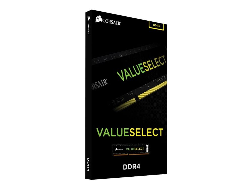 CORSAIR Value Select - DDR4 - modul - 8 GB - DIMM 288-pin - 2400 MHz / PC4-19200 - CL16 - 1.2 V - ej buffrad - icke ECC CORSAIR Value Select - DDR4 - modul - 8 GB - DIMM 288-pin - 2400 MHz / PC4-19200 - CL16 - 1.2 V - ej buffrad - icke ECC