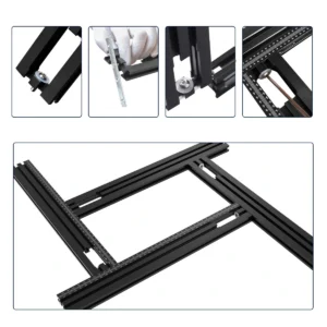 ENJOYWOOD Beskärningsmaskin Guide Rails 400mm-800mm Justerbar Baksida Hjälpbotor Guide Bracket Aluminiumlegering Bearbet