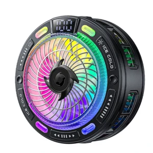 ESSAGER K50 magnetisk telefonkylare med digitalt display, halvledarspelradiator, 4 kylningslägen, RGB-ljus, stöd för cli