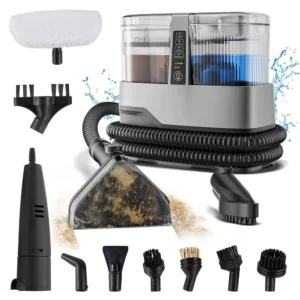 [EU Direct] BlitzHome® BH-C688C 1800W ångtvätt, 17000Pa stark sugkraft, dubbel vattentank, 1100ML rent vatten & 1200ML s