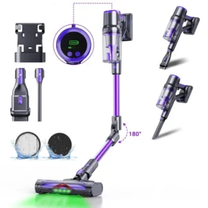 [EU Direct] Blossom DSV112 Sladdlös Dammsugare 600W 55KPaSugförmåga 65 min Driftstid 1,5 L Sandkorg Touch Screen LED Gol