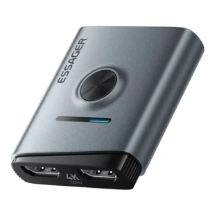 Essager ES-QH02 bidirektionell HD-växlar 2 i 1 Ut 4K@60Hz HD-kompatibel splitter för PC PS5 Xbox TV Box Monitor Projekto