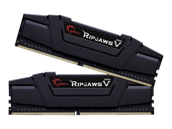 G.Skill Ripjaws V - DDR4 - sats - 16 GB: 2 x 8 GB - DIMM 288-pin - 3600 MT/s / PC4-28800 - CL18 - 1.35 V - ej buffrad - icke ECC - classic black G.Skill Ripjaws V - DDR4 - sats - 16 GB: 2 x 8 GB - DIMM 288-pin - 3600 MT/s / PC4-28800 - CL18 - 1.35 V - ej buffrad - icke ECC - classic black