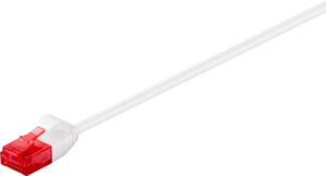 Goobay CAT 6 smal patchkabel, U/UTP, vit kopparledare (CU), 2 m
