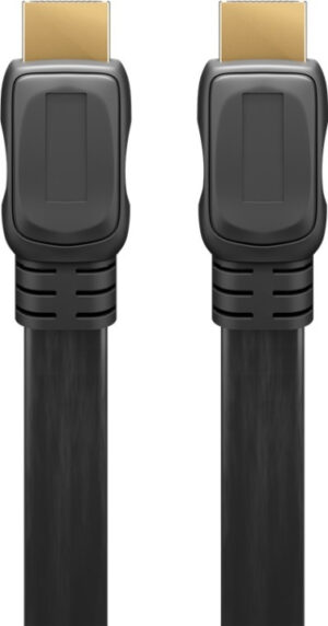 Goobay Höghastighets HDMI™-kabel Slim med Ethernet HDMI™-kontakt (typ A) > HDMI™-kontakt (typ A), 1.5 m