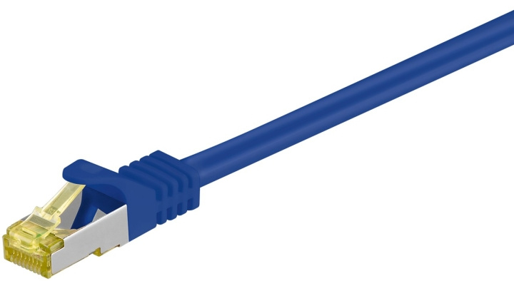 Goobay RJ45 patchkabel S/FTP (PiMF), 500 MHz, med CAT 7 råkabel, blå, 10 m LSZH halogenfri kabelhölje, koppar, RJ45-kontakt (CAT 6A) Goobay RJ45 patchkabel S/FTP (PiMF), 500 MHz, med CAT 7 råkabel, blå, 10 m LSZH halogenfri kabelhölje, koppar, RJ45-kontakt (CAT 6A)