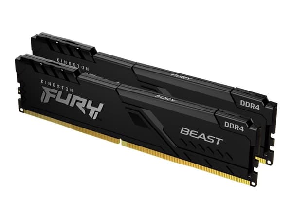 Kingston FURY Beast - DDR4 - set - 16 GB: 2 x 8 GB - DIMM 288-PIN - 3200 MHz / PC4-25600 - CL16 - 1,35 V - obuffrad - icke-ECC - svart Kingston FURY Beast - DDR4 - set - 16 GB: 2 x 8 GB - DIMM 288-PIN - 3200 MHz / PC4-25600 - CL16 - 1,35 V - obuffrad - icke-ECC - svart