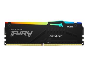 Kingston FURY Beast RGB - DDR5 - modul - 16 GB - DIMM 288-pin - 6000 MT/s / PC5-48000 - CL36 - 1.35 V - ej buffrad - on-die ECC - svart