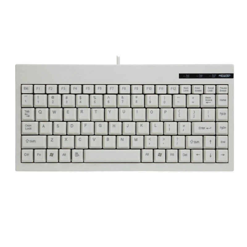 New3P AC-59 88-Tangenter Trådbunden Tangentbord USB/PS2 Gränssnitt Vit Industriklass Mini Externt Industrisk Tangentbord New3P AC-59 88-Tangenter Trådbunden Tangentbord USB/PS2 Gränssnitt Vit Industriklass Mini Externt Industrisk Tangentbord