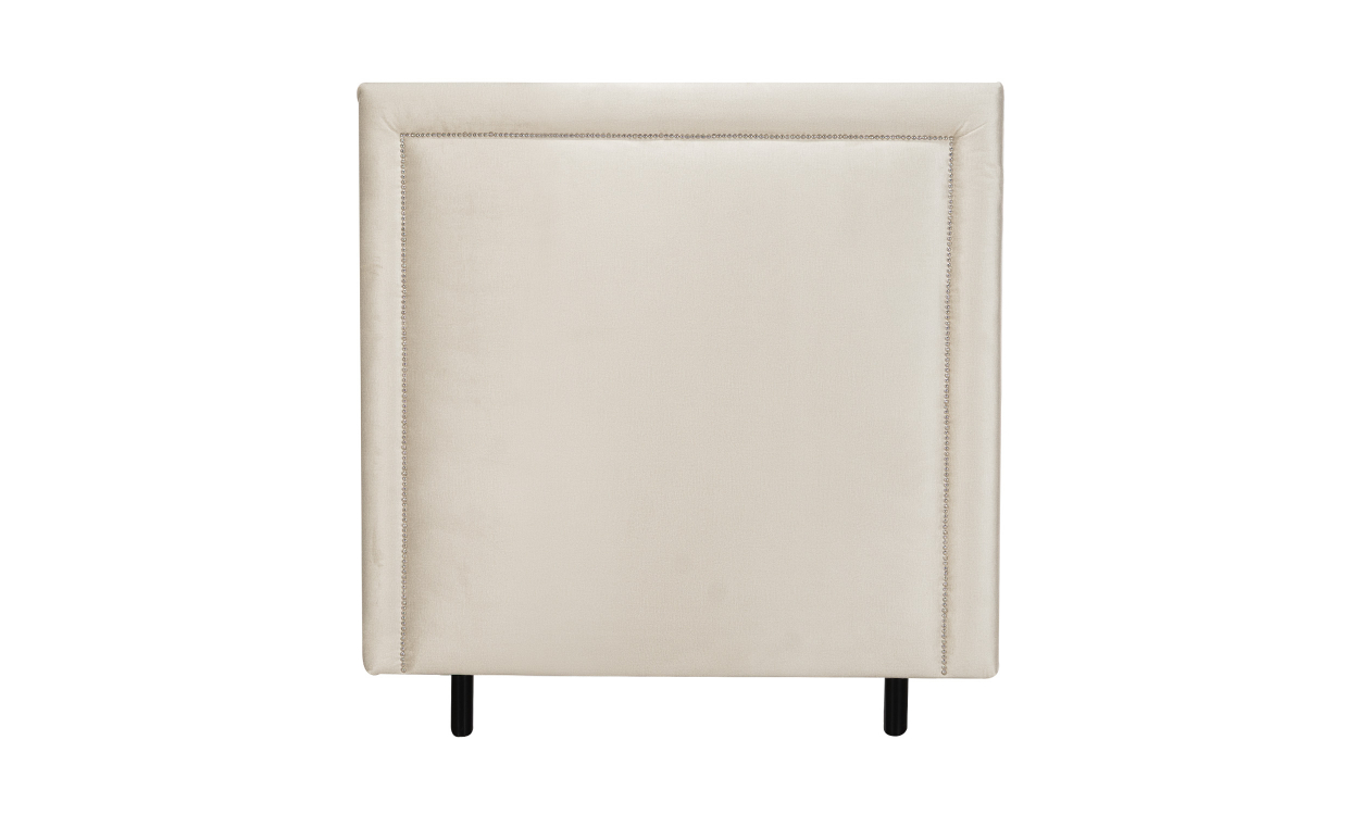 PERLA Sänggavel 140 Sammet Beige PERLA Sänggavel 140 Sammet Beige