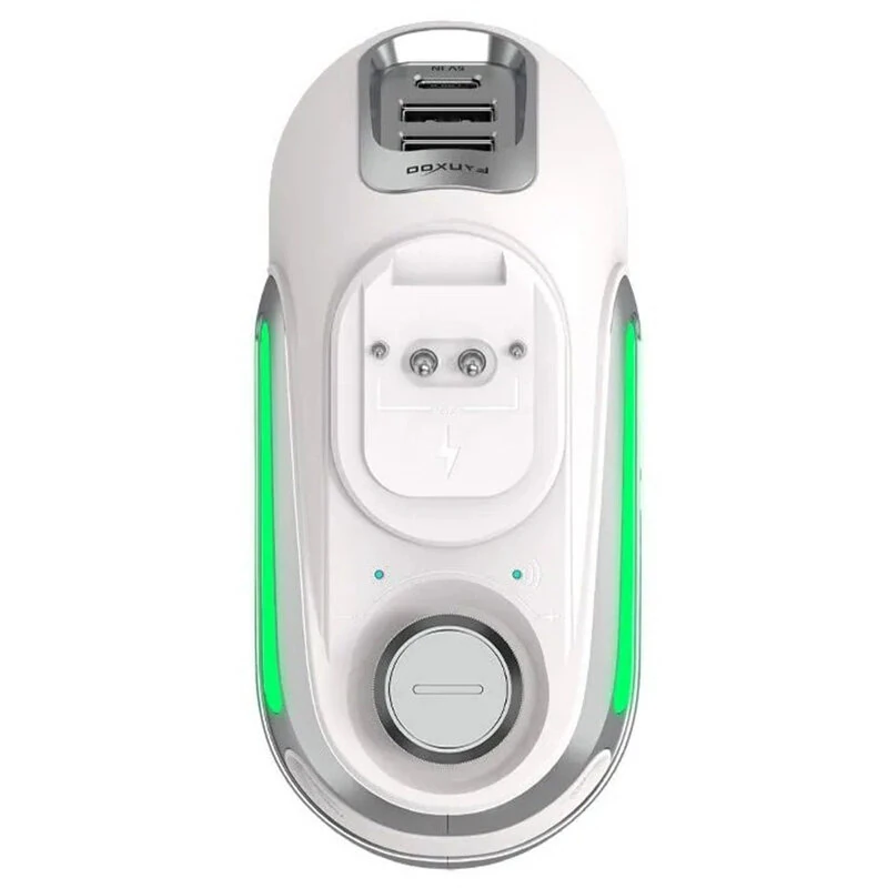 Rapoo R-Power trådlös magnetisk musladdning med RGB-belysning, volym/ljusstyrka-dvändare, 2 USB-portar, aluminiumdesign, Rapoo R-Power trådlös magnetisk musladdning med RGB-belysning, volym/ljusstyrka-dvändare, 2 USB-portar, aluminiumdesign,