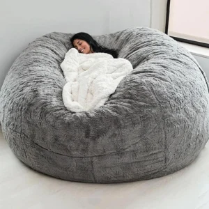 Xmund Nordic Minimalistand Slipcover för Bean Bag Chair Modern Maskin-tvättbar Mjuk Och Hållbar Skyddsfodral För Vardags