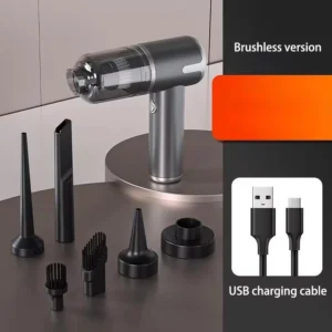 1800mAh Bärbar Trådlös Handhållen Dammsugare 15000PA Stark Sugkraft Multifunktionell Dammsugare för Bil Hem Rengöring