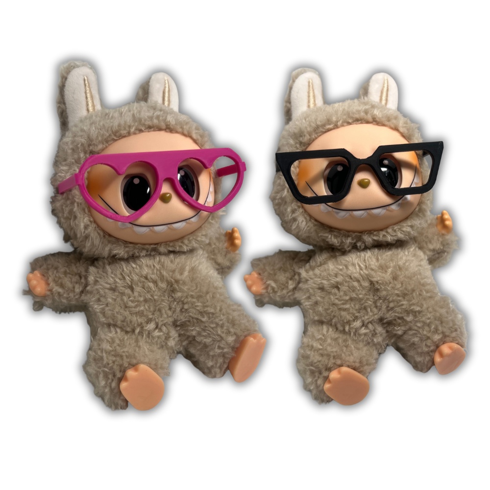 2-pack glasögonbågetillbehör för Labubu 2-pack glasögonbågetillbehör för Labubu