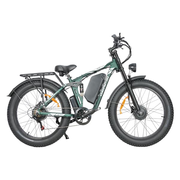 BAOLUJIE DP-2603SJ Elcykel med dubbla motorer för vuxna, 52V 32Ah, 26" Fatbike, Svart&Grön BAOLUJIE DP-2603SJ Elcykel med dubbla motorer för vuxna, 52V 32Ah, 26" Fatbike, Svart&Grön