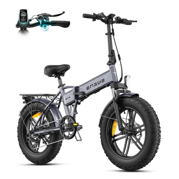 ENGWE EP-2 BOOST - 20" Hopfällbar Elcykel - 48V 13Ah Batteri - 100km Räckvidd - Med Framfjädring - Hybrid Fatbike ENGWE EP-2 BOOST - 20" Hopfällbar Elcykel - 48V 13Ah Batteri - 100km Räckvidd - Med Framfjädring - Hybrid Fatbike