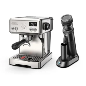 [EU Direct] HejBREW H10 espressomaskin & G5 kaffebryggare kombination med 15 bar pump, 36 malningsinställningar, 58 mm p