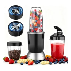 [EU Direct] Teendow BL916AB 1200W 2-i-1 elektrisk smoothie-mixer personlig blender kaffebönsmalare portabelt juicetross