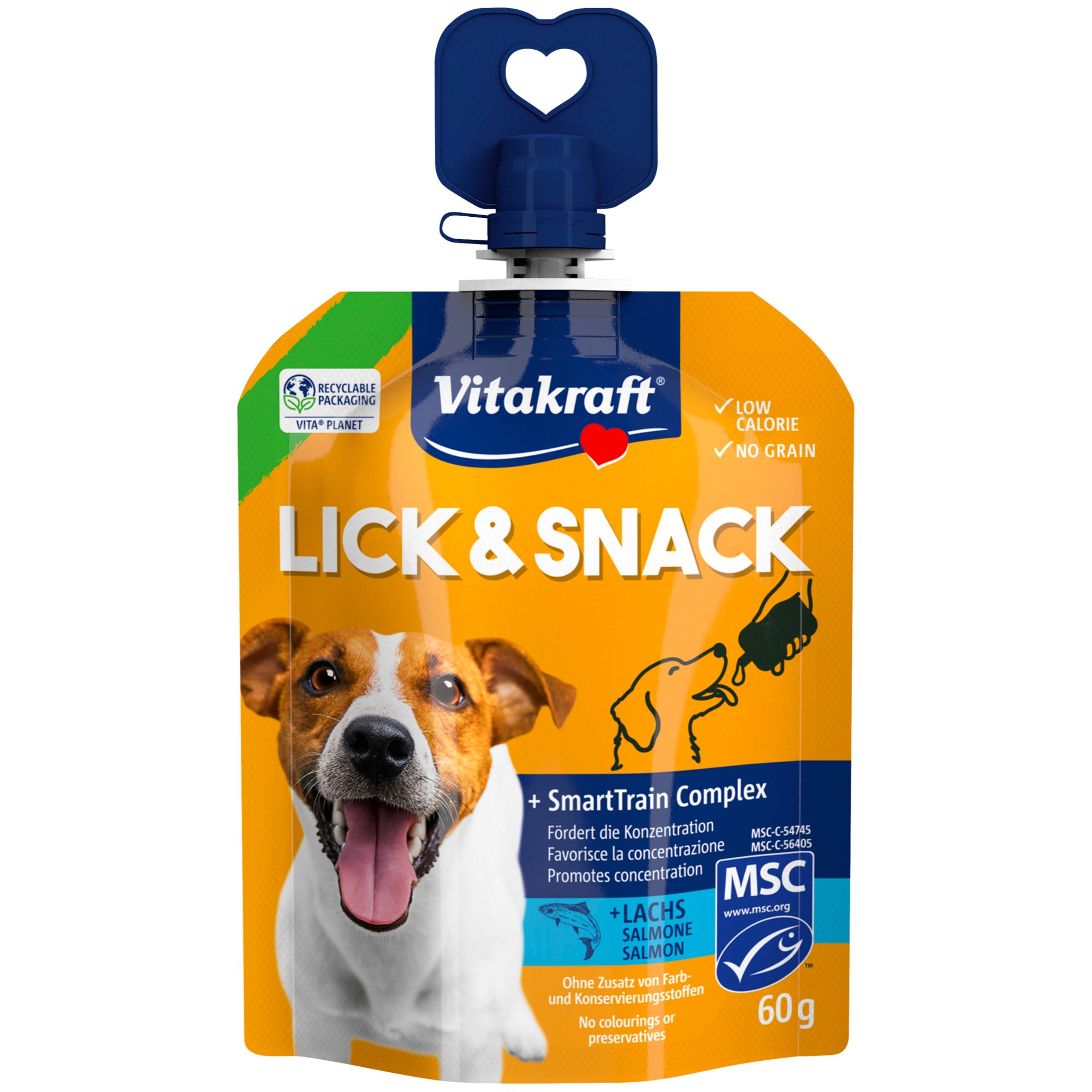 Ekonomipack: Vitakraft Lick & Snack SmartTrain Complex 16 x 60 g - Lax Ekonomipack: Vitakraft Lick & Snack SmartTrain Complex 16 x 60 g - Lax