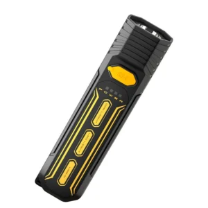 Multi Light Source 250LM Bärbar LED-ficklampa med sidoljus USB-uppladdningsbar Stark ljus Utomhus Bärbar LED-lampa Under