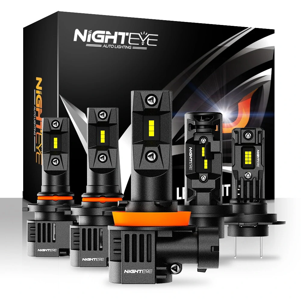 NightEye Auto Belysning A315-S10 2ST 6500K Vit LED-Bilstrålkastarlampor 22000LM/Par LED-Framsidoslampa IP68 Vattentät NightEye Auto Belysning A315-S10 2ST 6500K Vit LED-Bilstrålkastarlampor 22000LM/Par LED-Framsidoslampa IP68 Vattentät