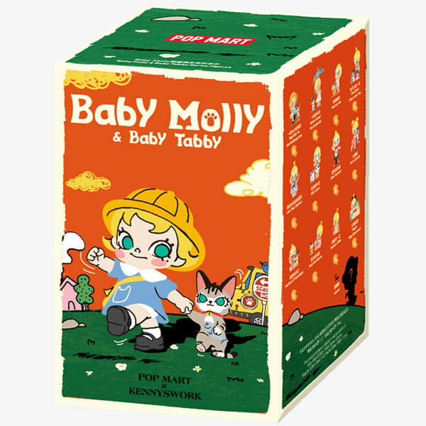 POP Mart Baby Molly & Baby Tabby Series Figures Vinyl Plush Blind Box POP Mart Baby Molly & Baby Tabby Series Figures Vinyl Plush Blind Box