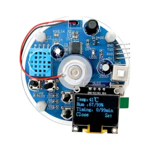 STC Atomizerande Luftfuktare Kit DC5V OLED-display Realtidsövervakning DIY Kretsskiva Enkel montering