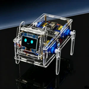Smart AI röst Elektronisk Biomimetisk Mekanisk Hund 2,4 G styrning Grafisk programmering HXFB Visuell robothund DIY-kit
