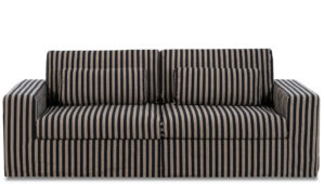 VIKELAND 3-sitssoffa Randig Beige/Svart