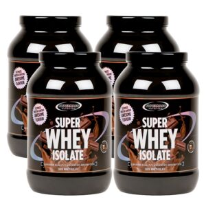 BIG BUY 4 x Super Whey Isolate Vassleproteinisolat 1300 g
