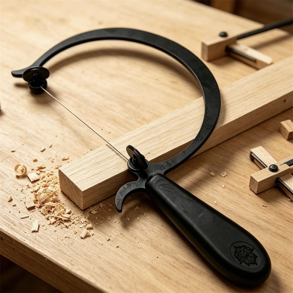 C-formad flerradigsågbåge med 12 sågbladJustérbar klingspänningHandhålsågFlexibel trådsåg för träbearbetning DIY skärpro C-formad flerradigsågbåge med 12 sågbladJustérbar klingspänningHandhålsågFlexibel trådsåg för träbearbetning DIY skärpro