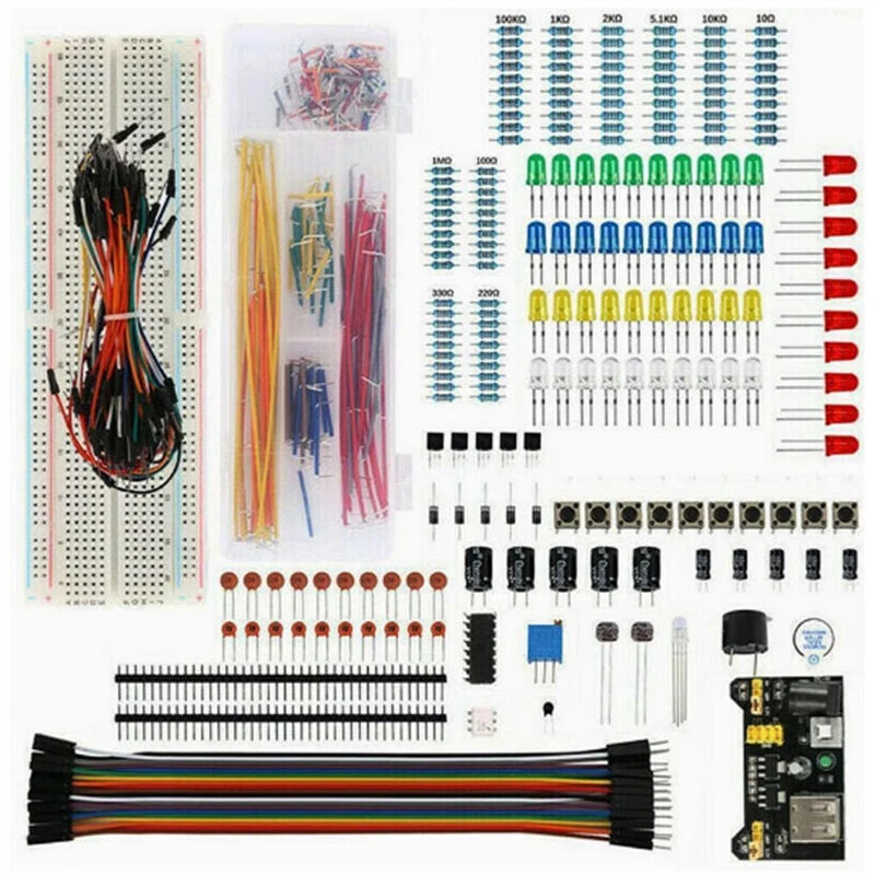DIY-projekt elektronikutrustning startpaket med 830 kopplingspunkter bräda brädbord för R3 elektronikkomponenter sats me DIY-projekt elektronikutrustning startpaket med 830 kopplingspunkter bräda brädbord för R3 elektronikkomponenter sats me