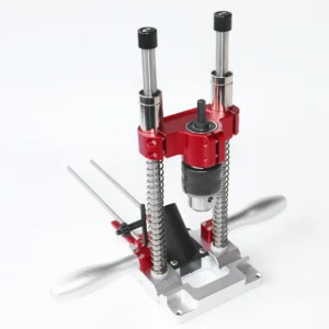 ENJOYWOOD bärbar vertikal borrguide med dammuppsamlingsport hög precision träbearbetnings lokator jig för raka hål