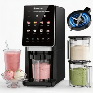 [EU Direct] Teendow KF-2501U1 800W Elektrisk Glassmaskin 25000RPM 450ml Kapacitet 8 Förinställda Lägen Auto Rengöring Fr