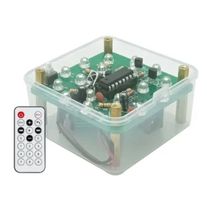Fjärrkontroll Nattljus DIY Kit Justerbar ljusstyrka 18 LEDs med USB-ström och infraröd fjärrkontroll för lödningsövning