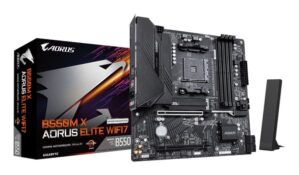 GIGABYTE B550M X AORUS ELITE WIFI7, AMD, Uttag AM4, AMD Ryzen 5000 Series, AMD Ryzen 4000 Series, AMD Ryzen 3000 Series, Uttag AM4, DDR4-SDRAM, 128 GB