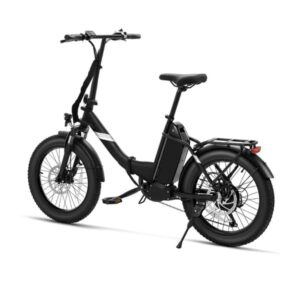 Touroll S3 hopfällbar elektrisk fatbike - lågt insteg, 20"x3,0" terrängdäck, 450 W motor, upp till 65 km räckvidd, utbytbart batteri